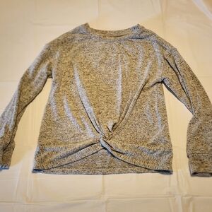 Girls Children's Place 7/8 (M) front tie long-sleeved sweater shirt.